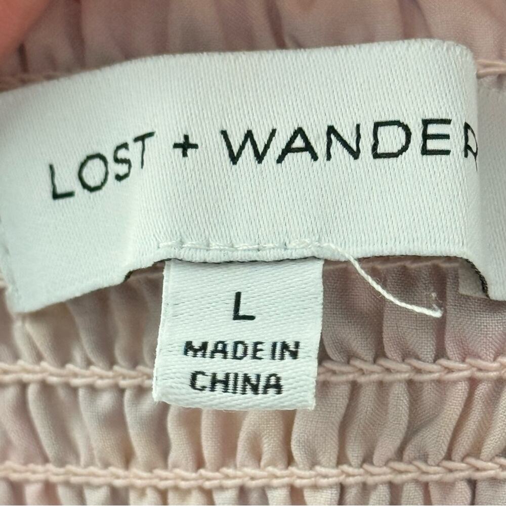 Lost + Wonder Floral Chiffon Ruched Rhodes Paradise Mini Dress Feminine Size L - Picture 14 of 15